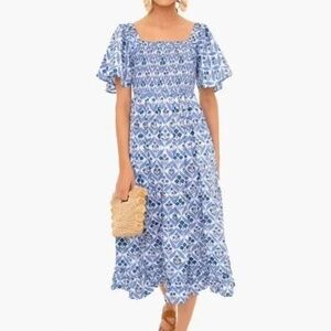 Pink City Prints Dress - Sky Trellis Lolita - Size M/US 8